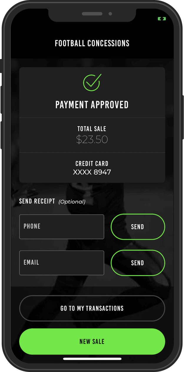 sports concessions payment app- Accept Multiple Forms of Payment